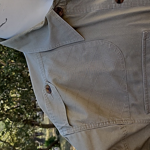 Vintage CABELA'S khaki tan hunting shooting safari jacket shirt size XL tall - Picture 2 of 12